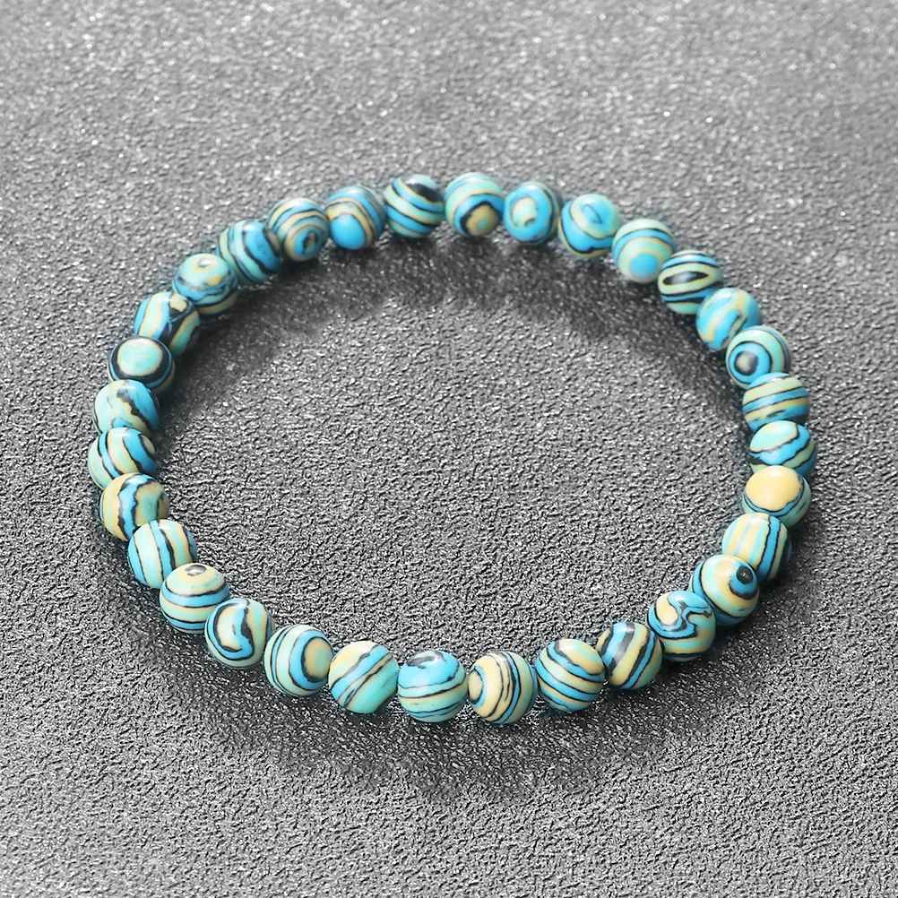 Nina - Blaues Malachit-Natursteinarmband